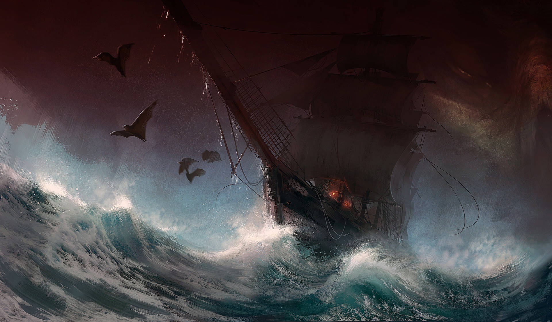 Black Pearl Ghost Ship Background