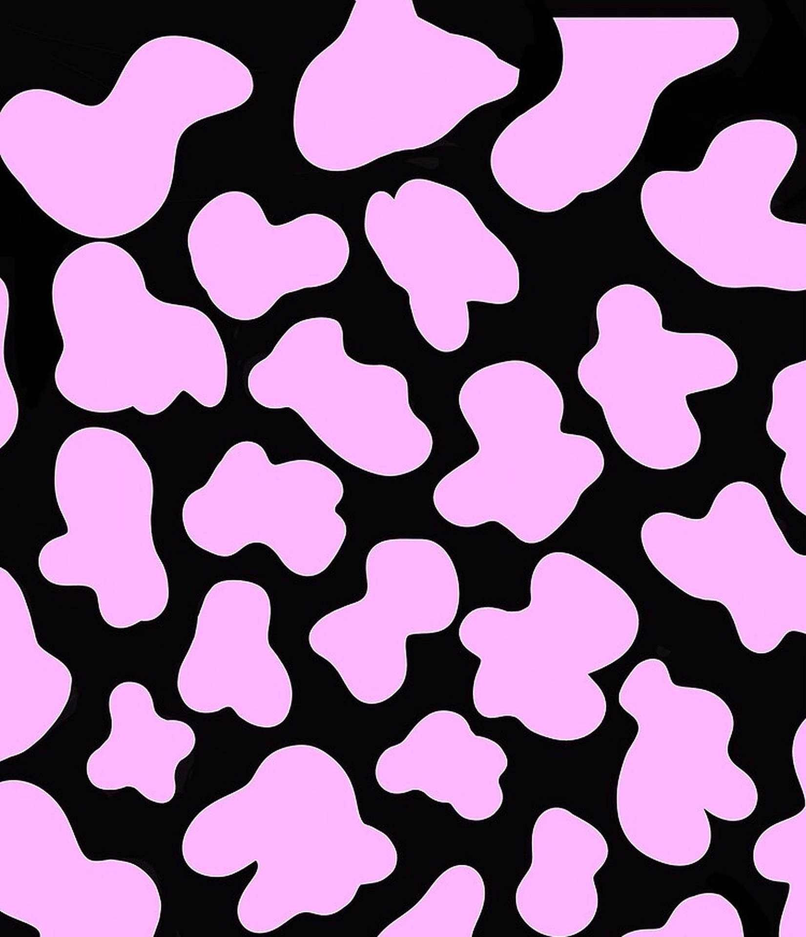 Black Pink Cow Print Background