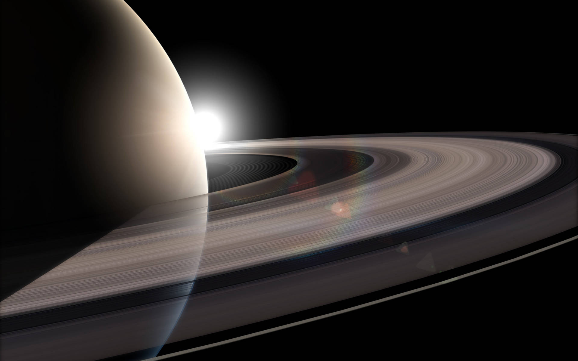 Black Planet Saturn And Star
