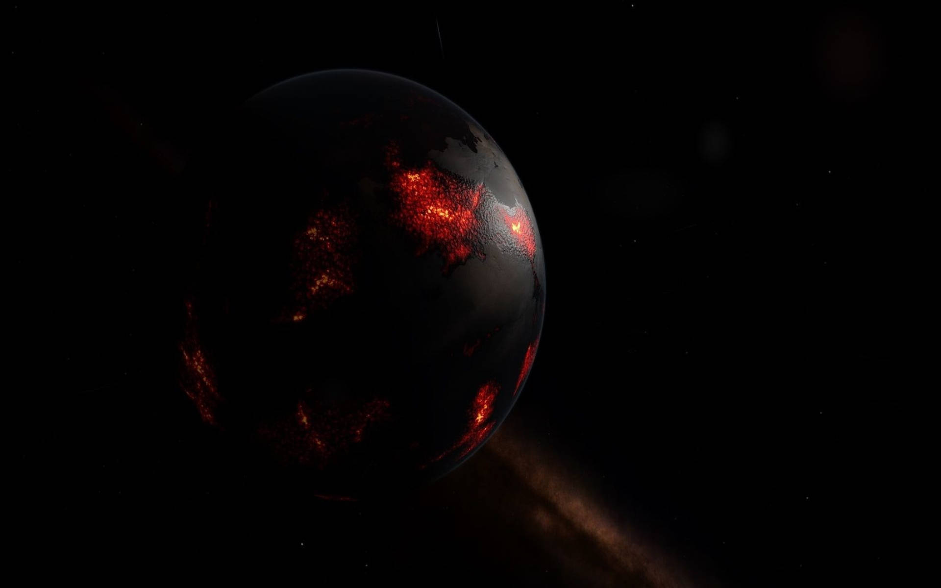 Black Planet With Magma