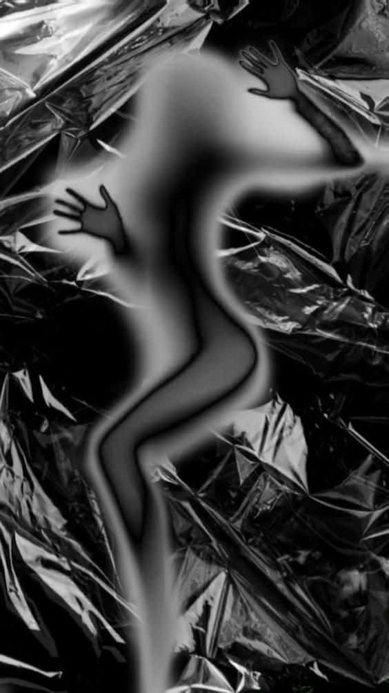 Black Plastic Woman Body Background