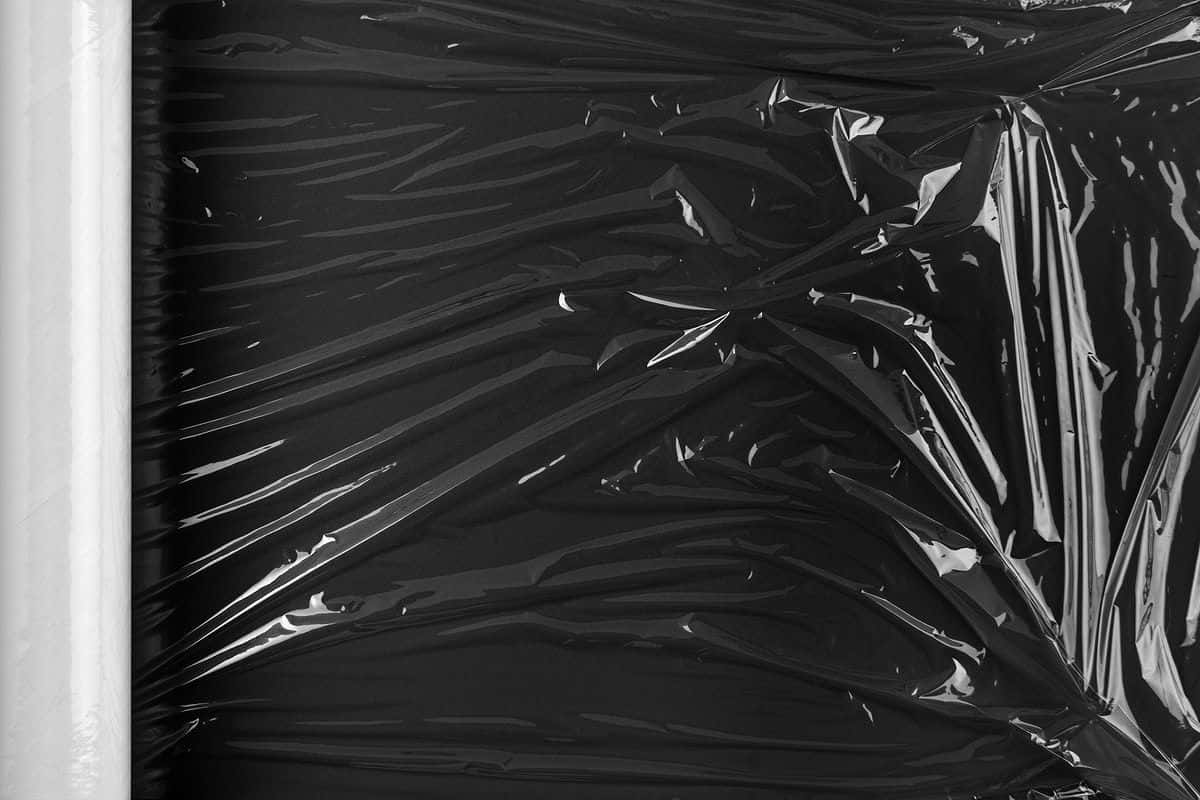 Black Plastic Wrap Roll Background