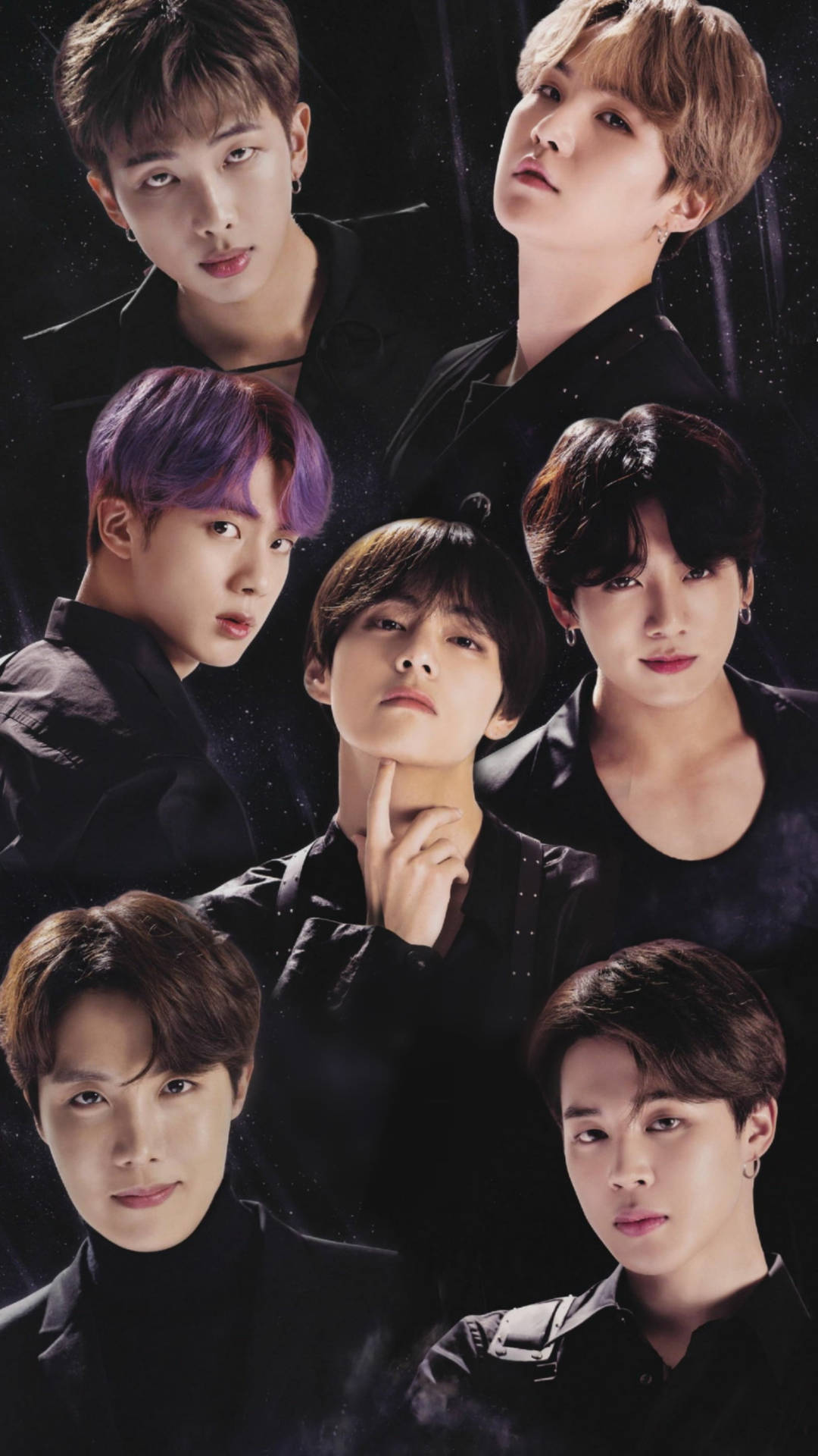 Black Portrait Lockscreen Bts Background