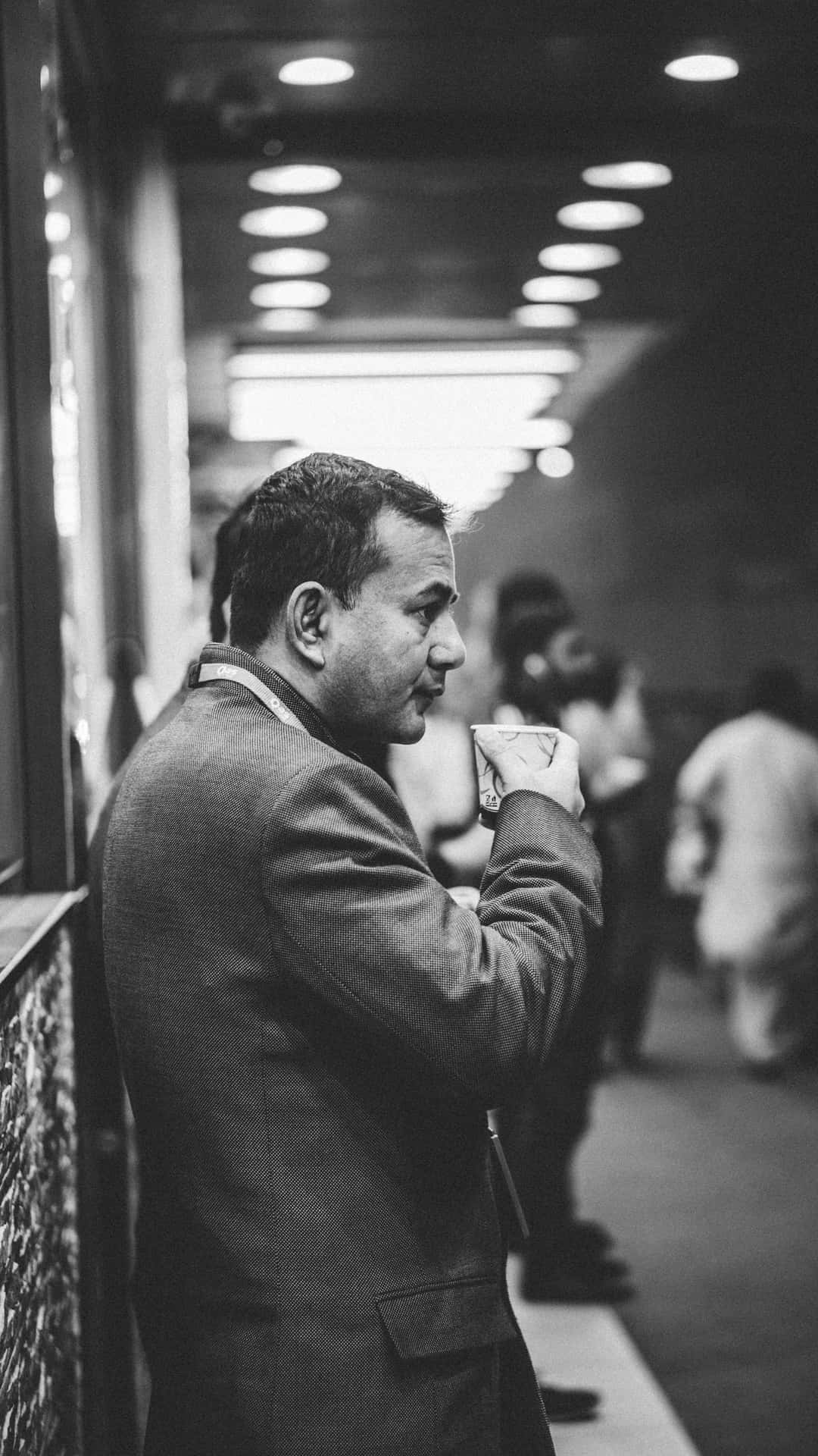 Black Portrait Man Intrigued Background