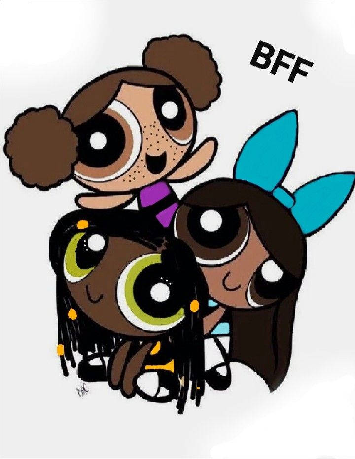 Black Powerpuff Girls Bff Background