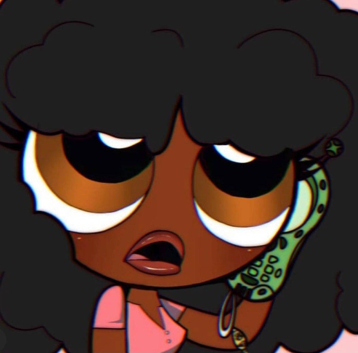 Black Powerpuff Girls Closeup Graphic