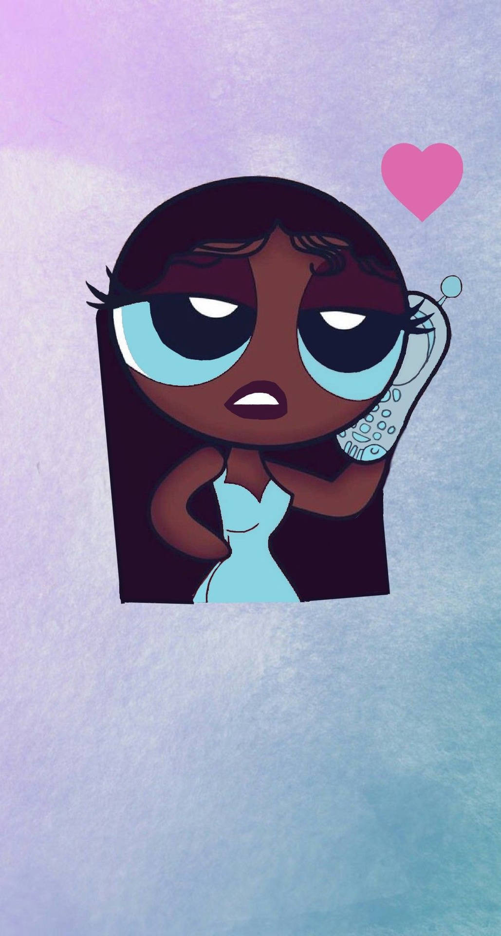 Black Powerpuff Girls Dreamy Gradient Backdrop Background