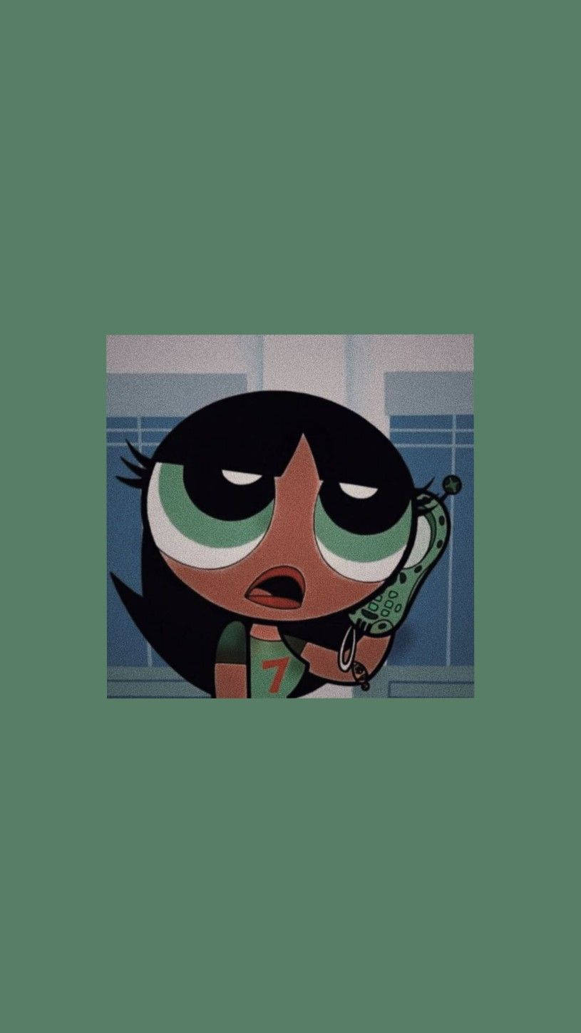 Black Powerpuff Girls Engrossed In A Phone Conversation Background