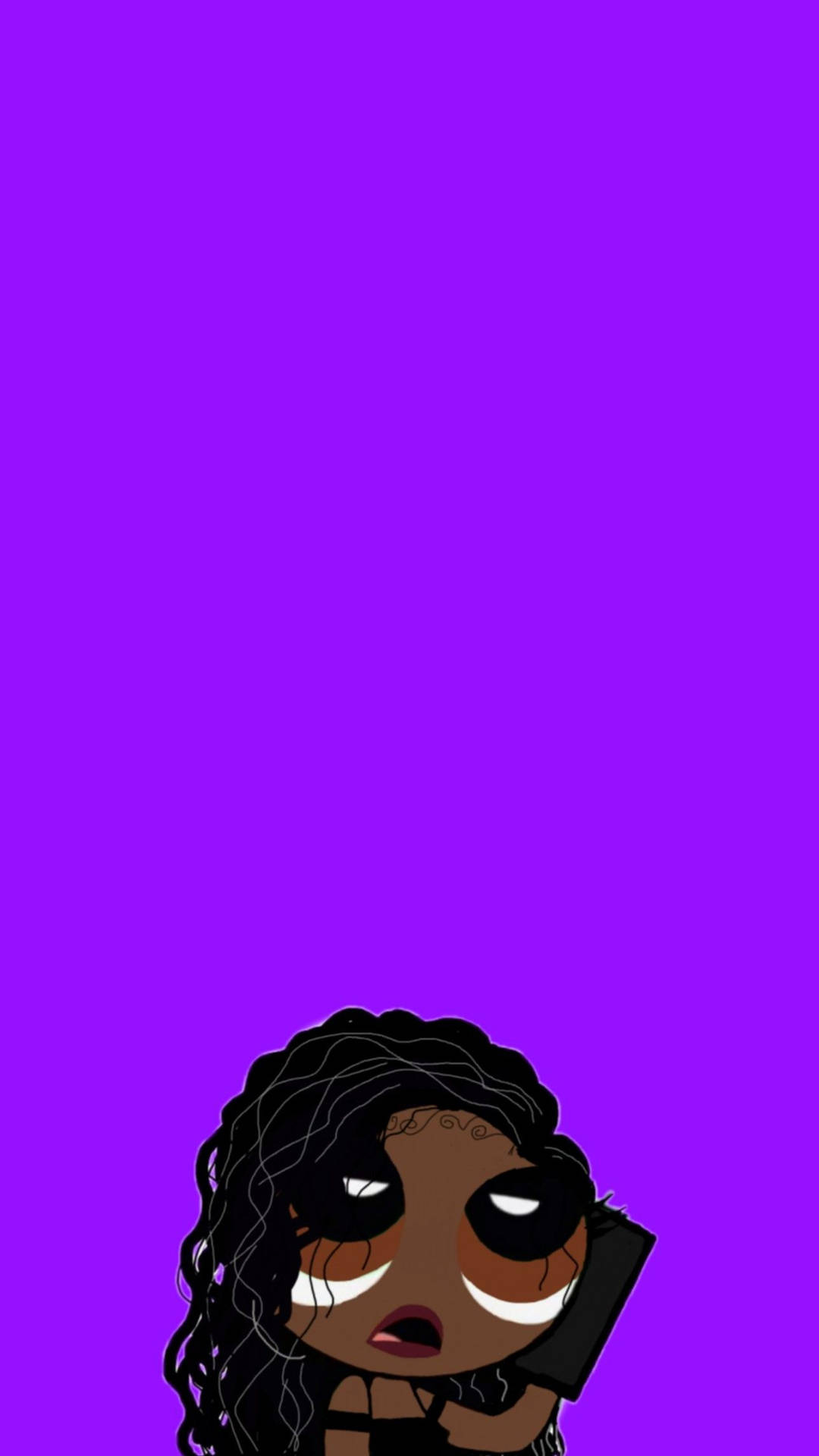 Black Powerpuff Girls Violet Backdrop Background