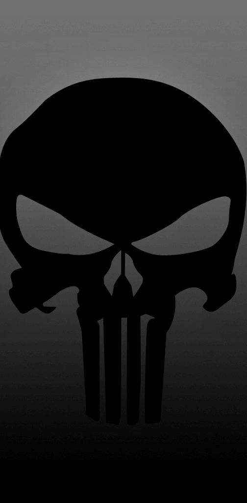 Black Punisher Skull Background