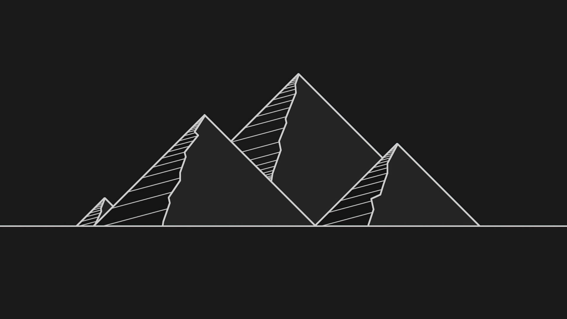 Black Pyramid Drawing Background