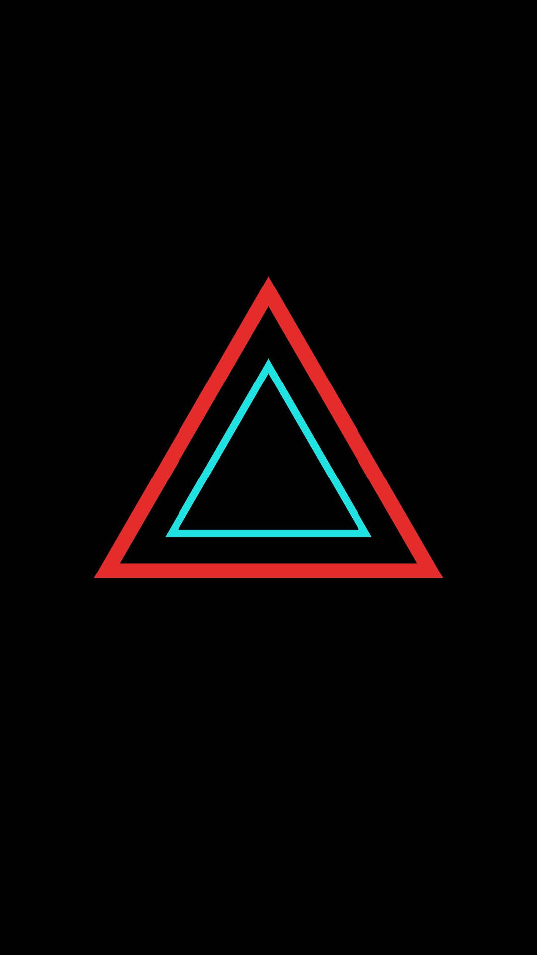 Black Pyramid Neon Red Blue Light