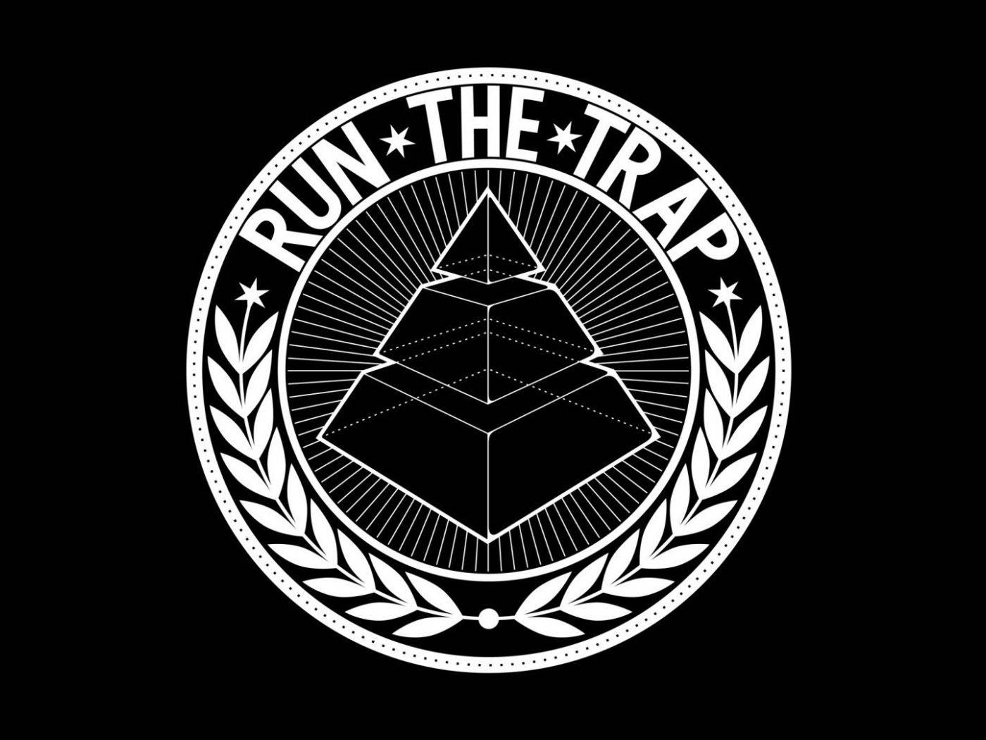 Black Pyramid Run The Trap Logo Background