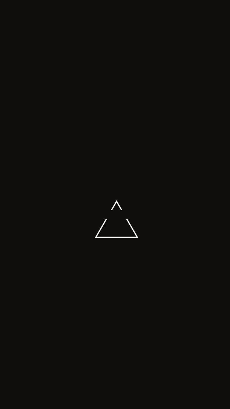Black Pyramid With Broken Outline Background