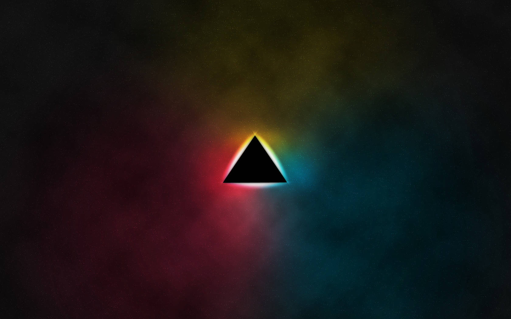 Black Pyramid With Colored Smoke Background