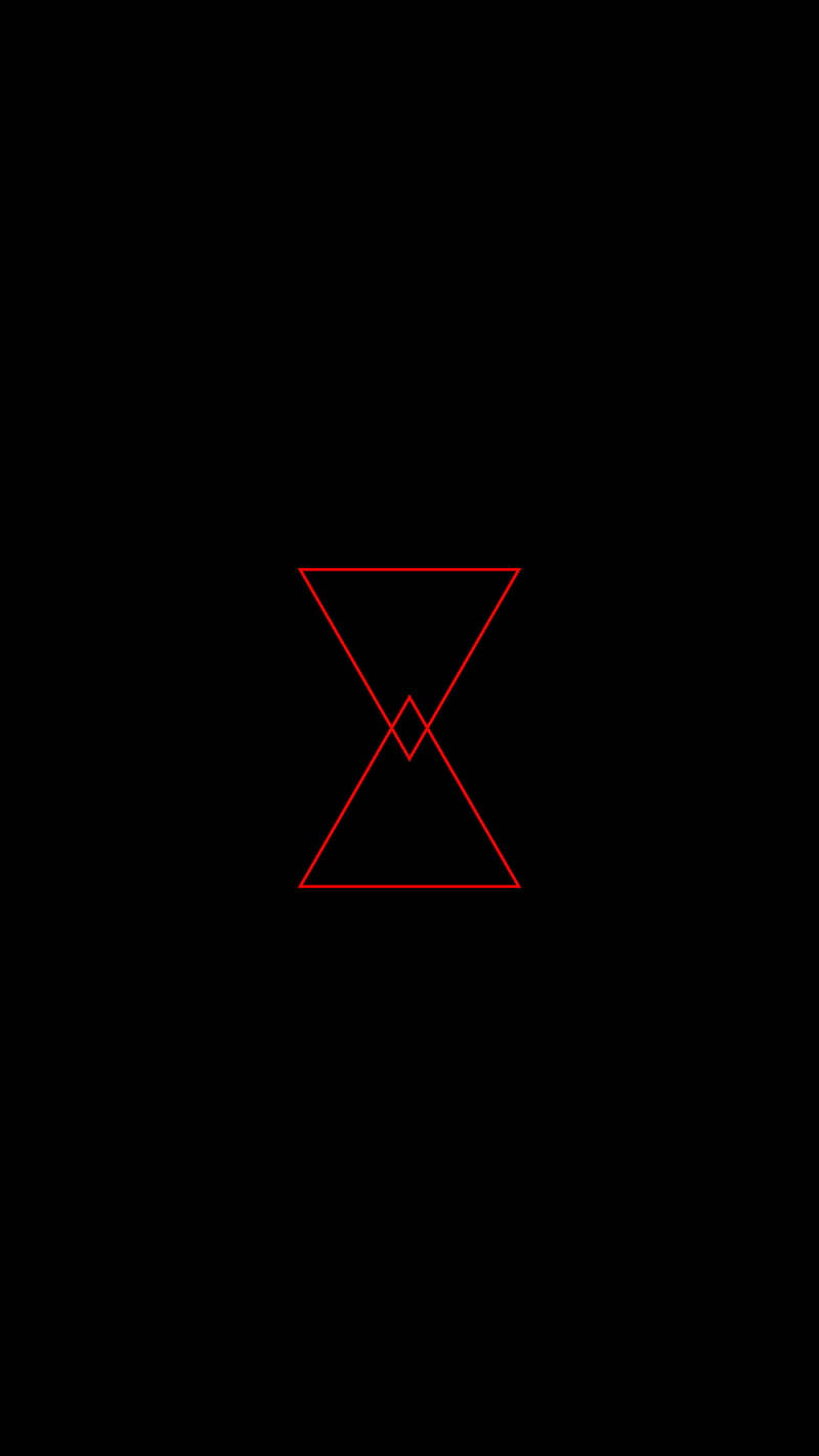 Black Pyramid With Red Outline Background