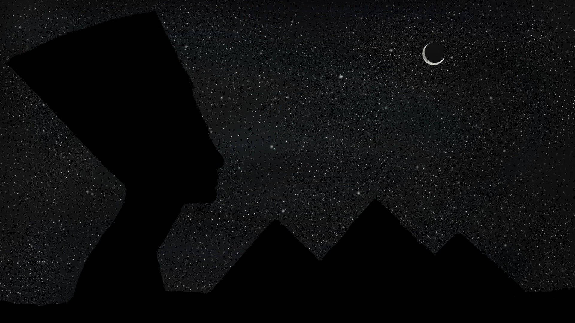 Black Pyramids With Sphinx Head Background