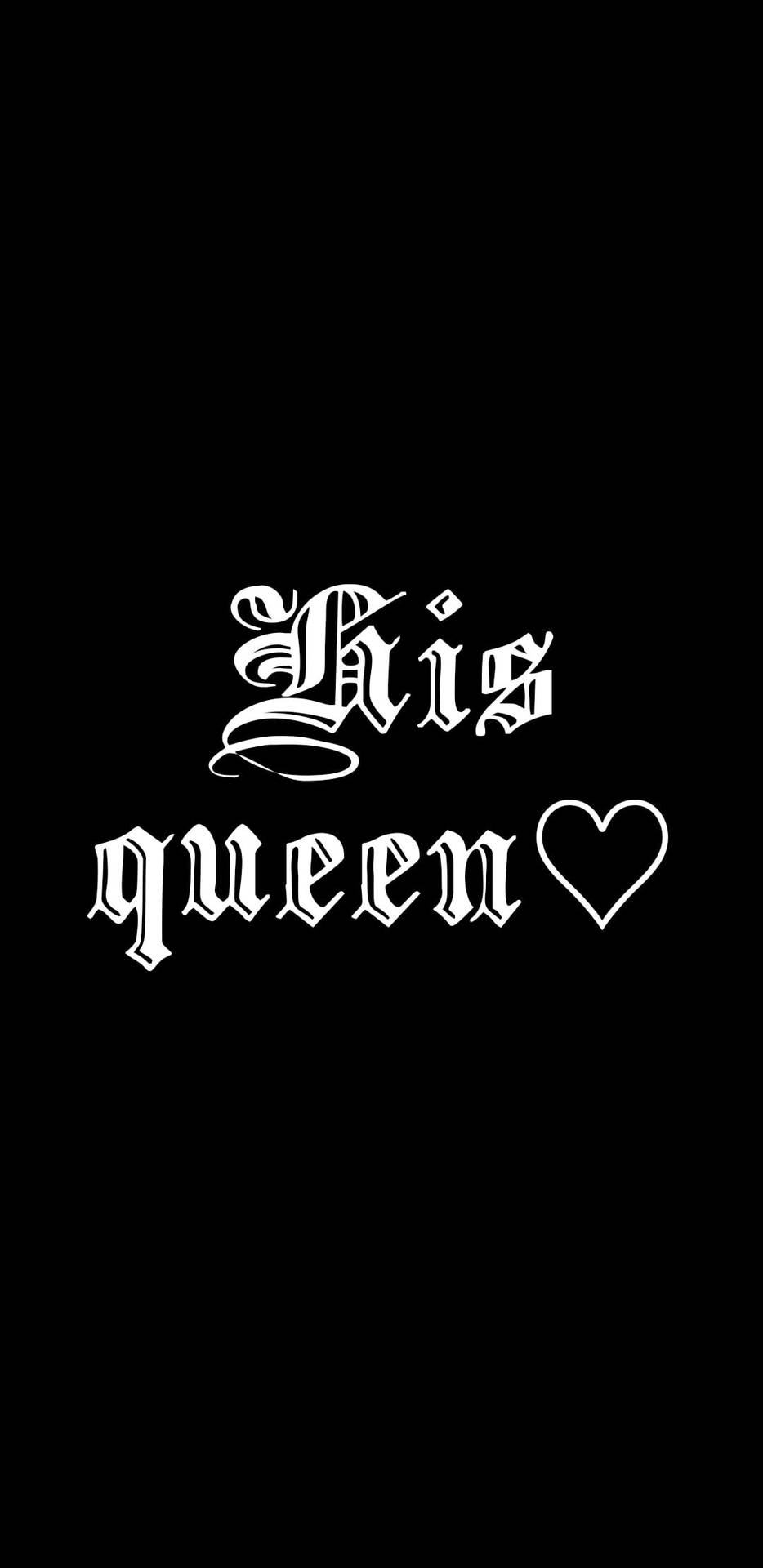 Black Queen Background With Heart Background