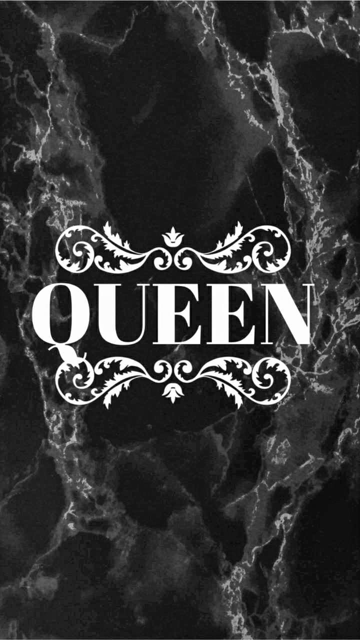 Black Queen In Marble Tile Backdrop Background