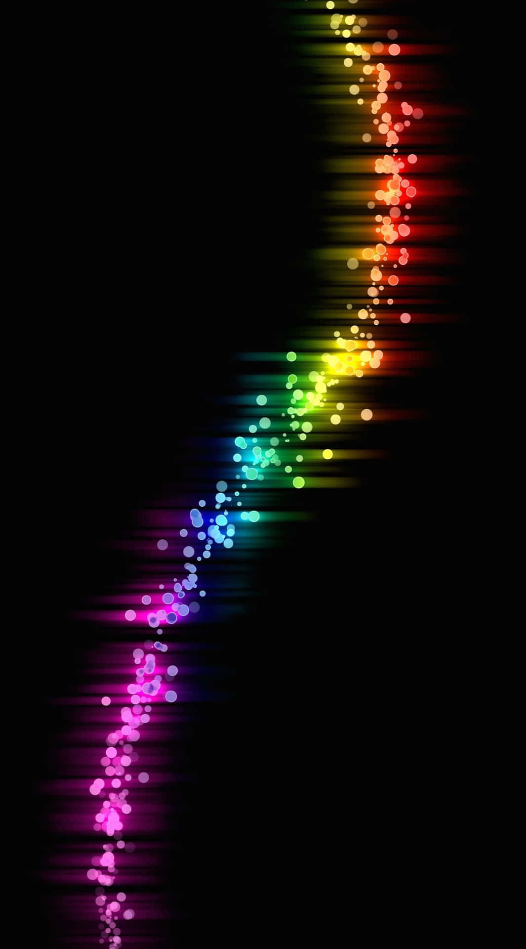 Black Rainbow Curve Background