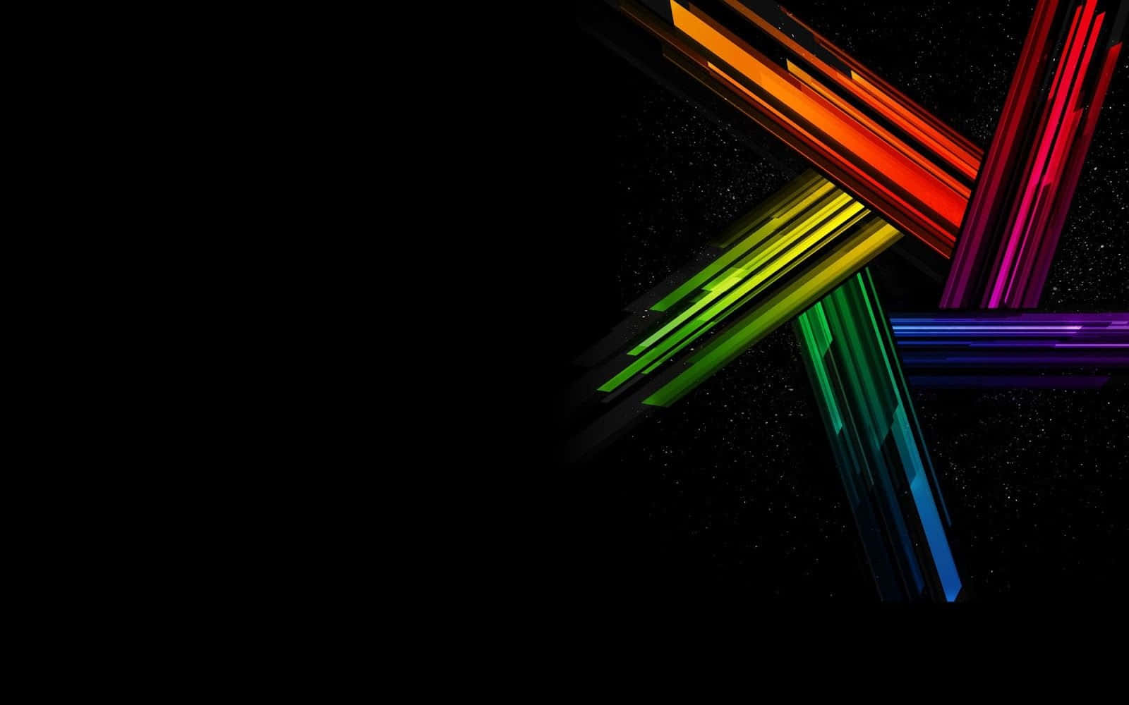 Black Rainbow Star Abstract Background
