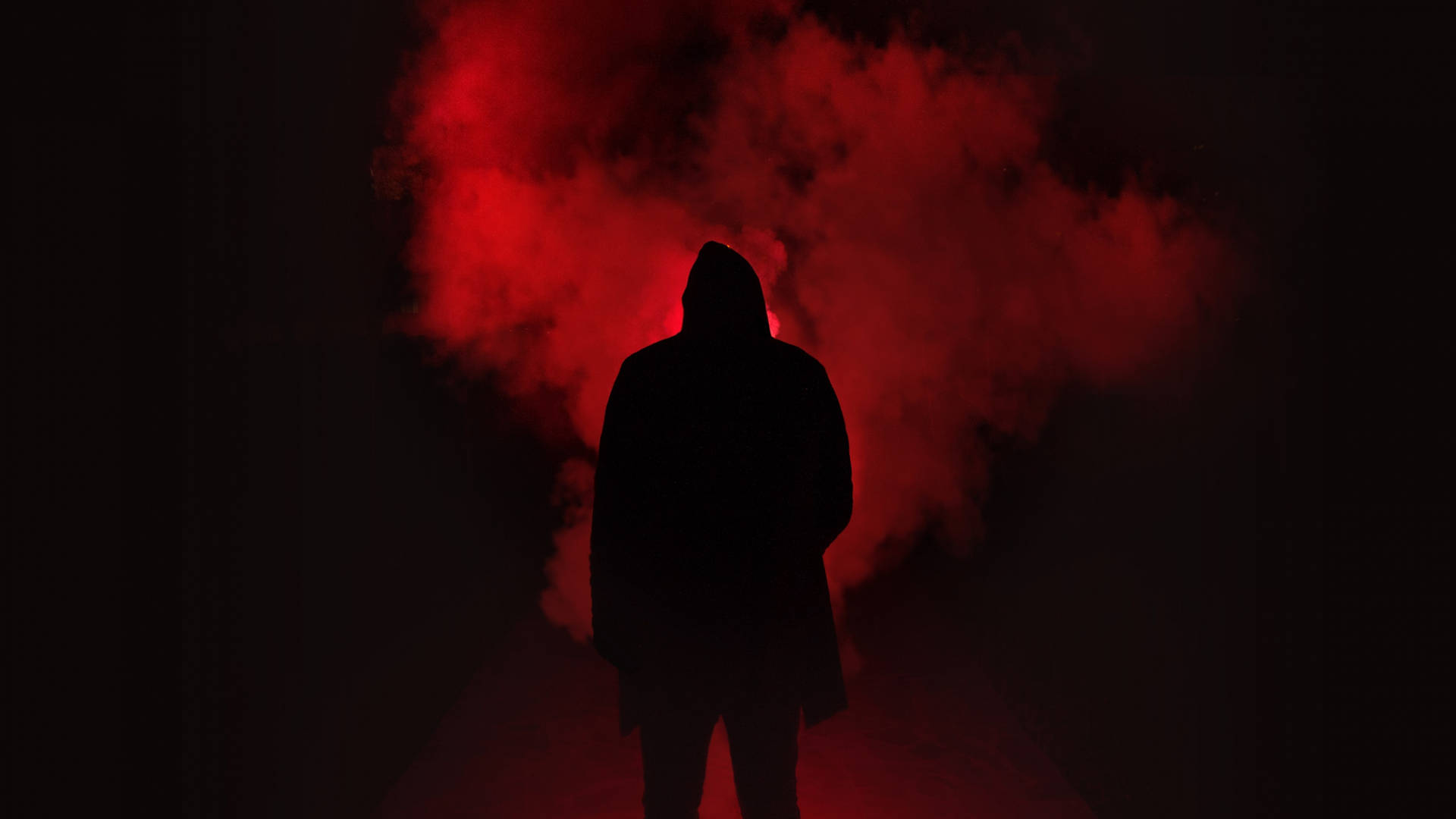 Black Red 4k Man Shadow Background