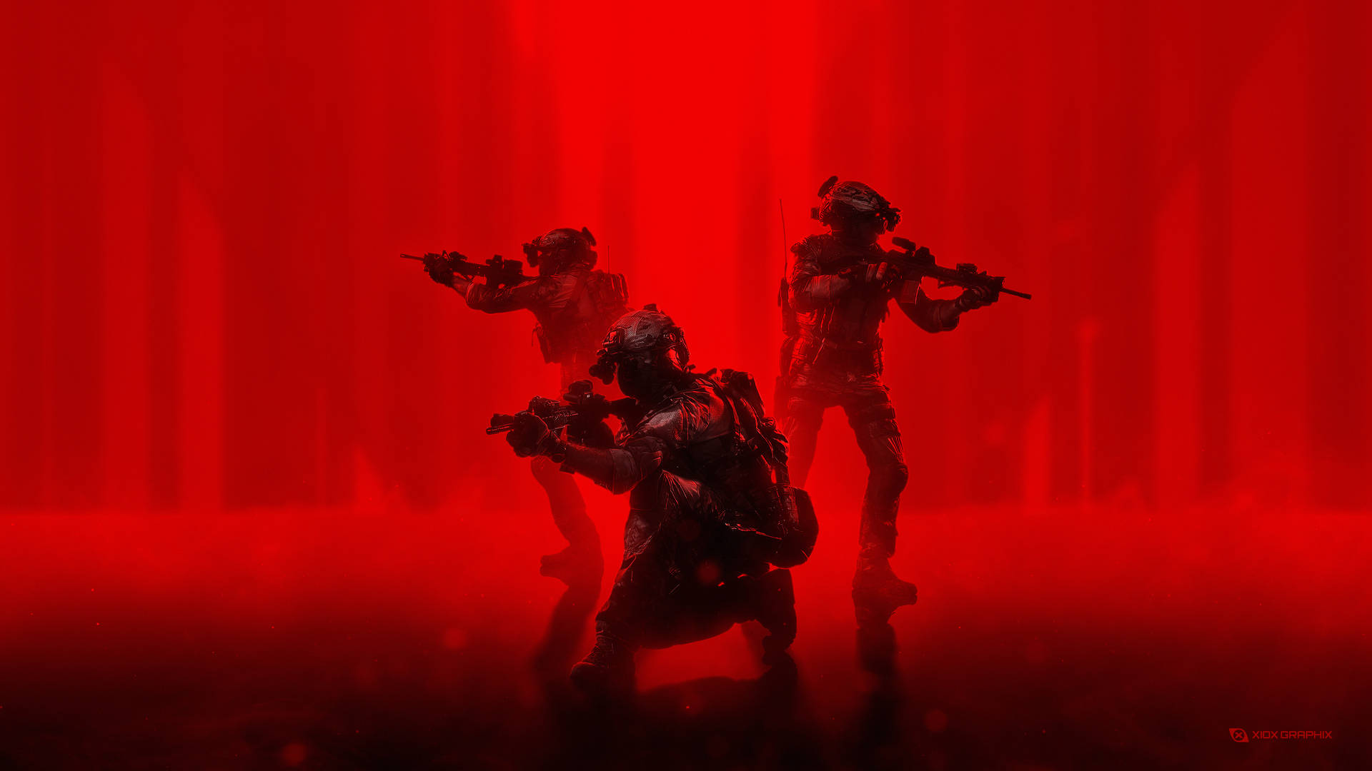 Black Red 4k Soldiers Background