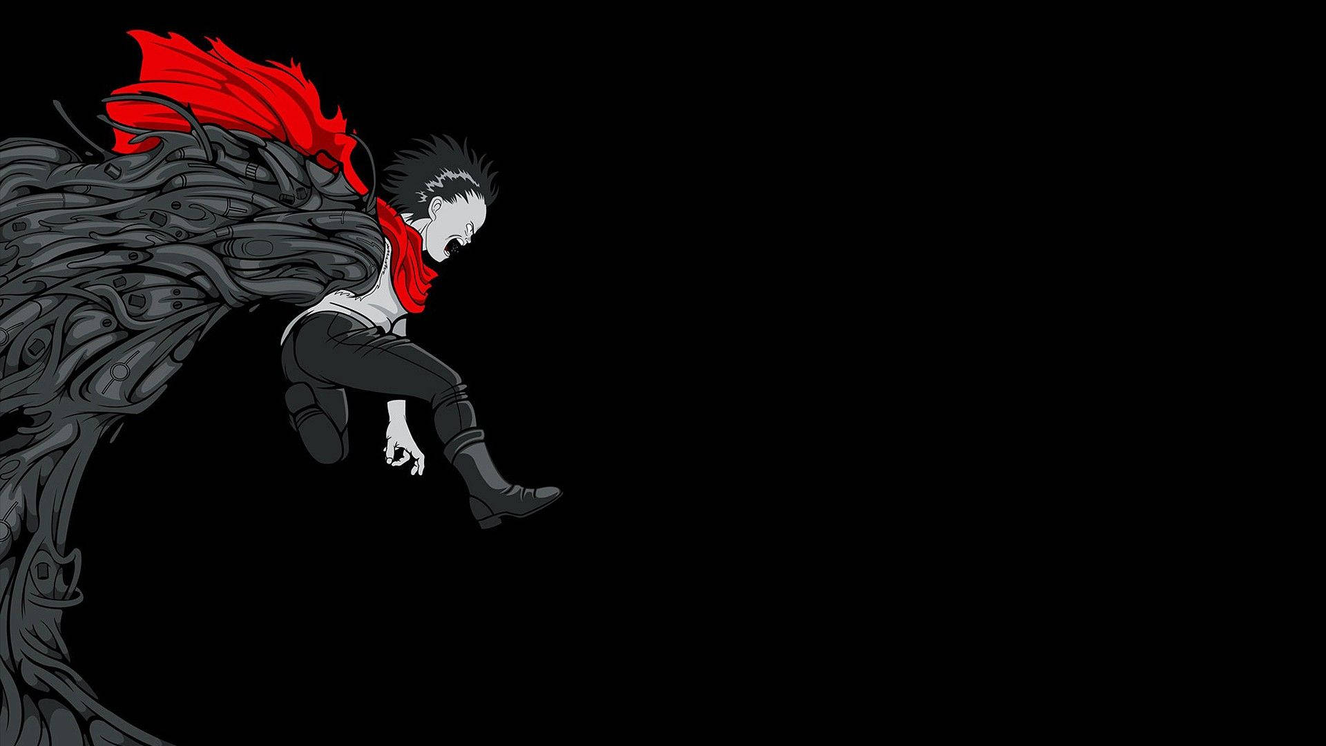 Black Red Akira Tetsuo Fan Art Background