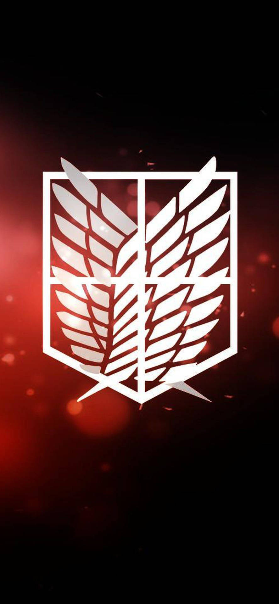 Black Red Attack On Titan Logo Background