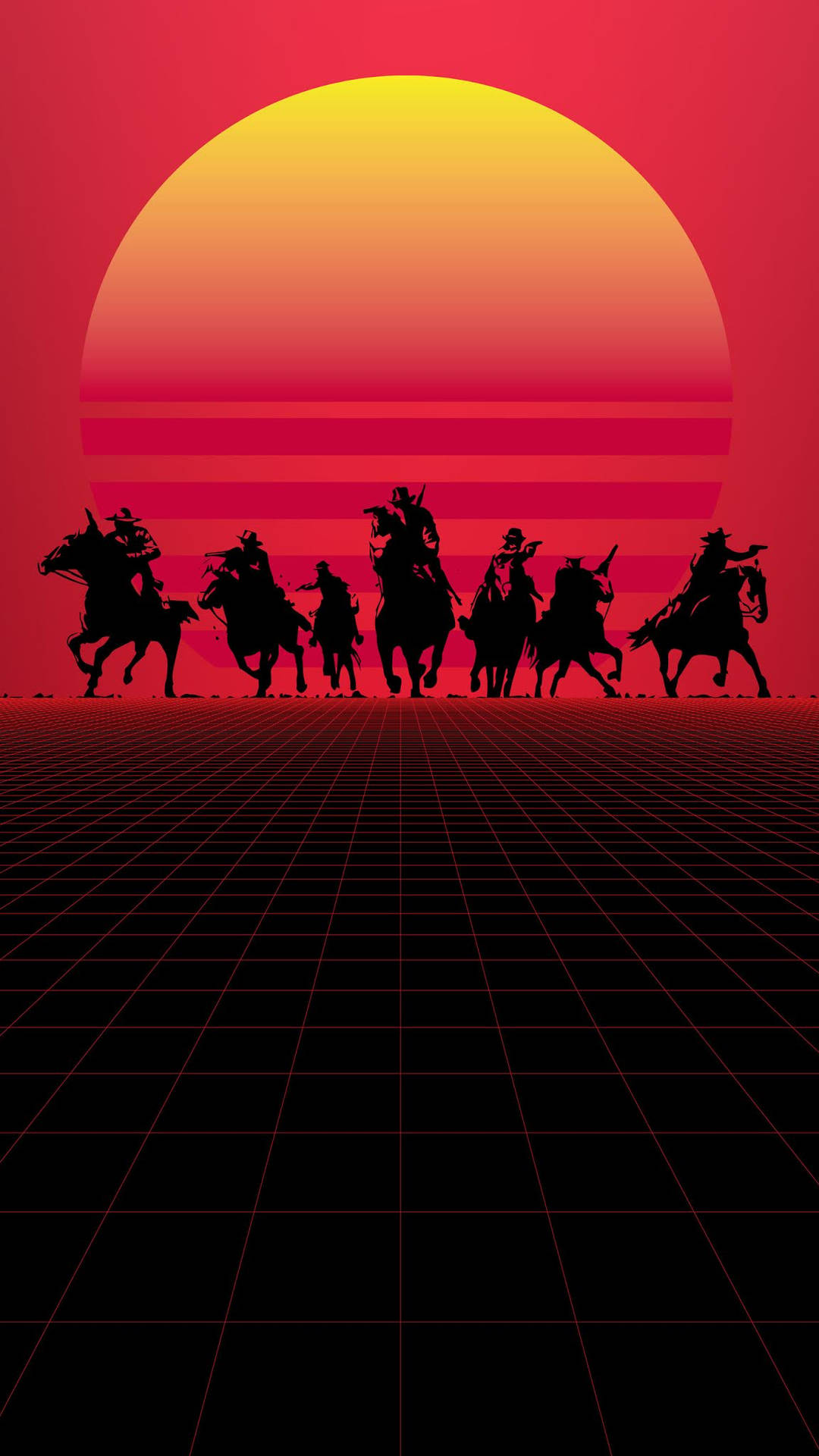 Black Red Minimalist Red Dead Redemption Background