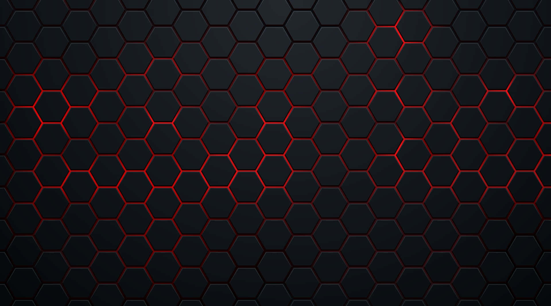 Black Red Neon Honeycomb Background