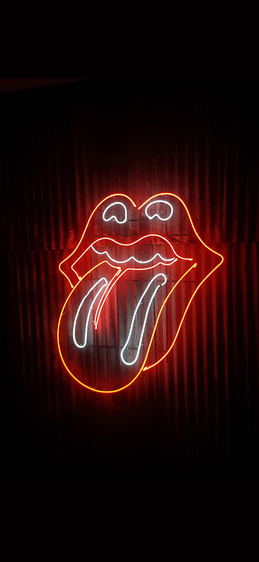 Black Red Neon Rolling Stones Background