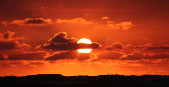 Black Red Sunset Cloud