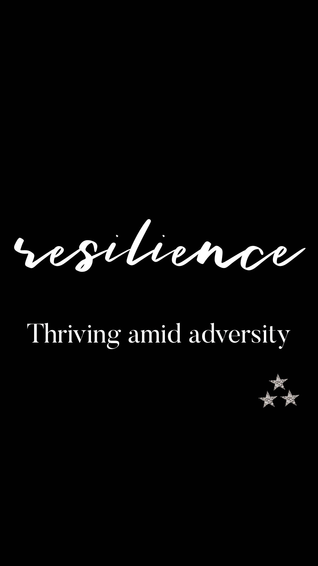 Black Resilience Cute Positive Quotes Background