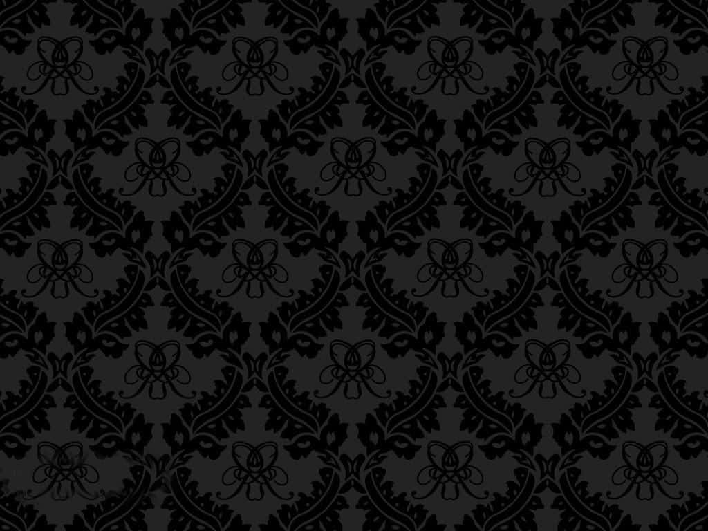 Black Retro Royal Damask Background