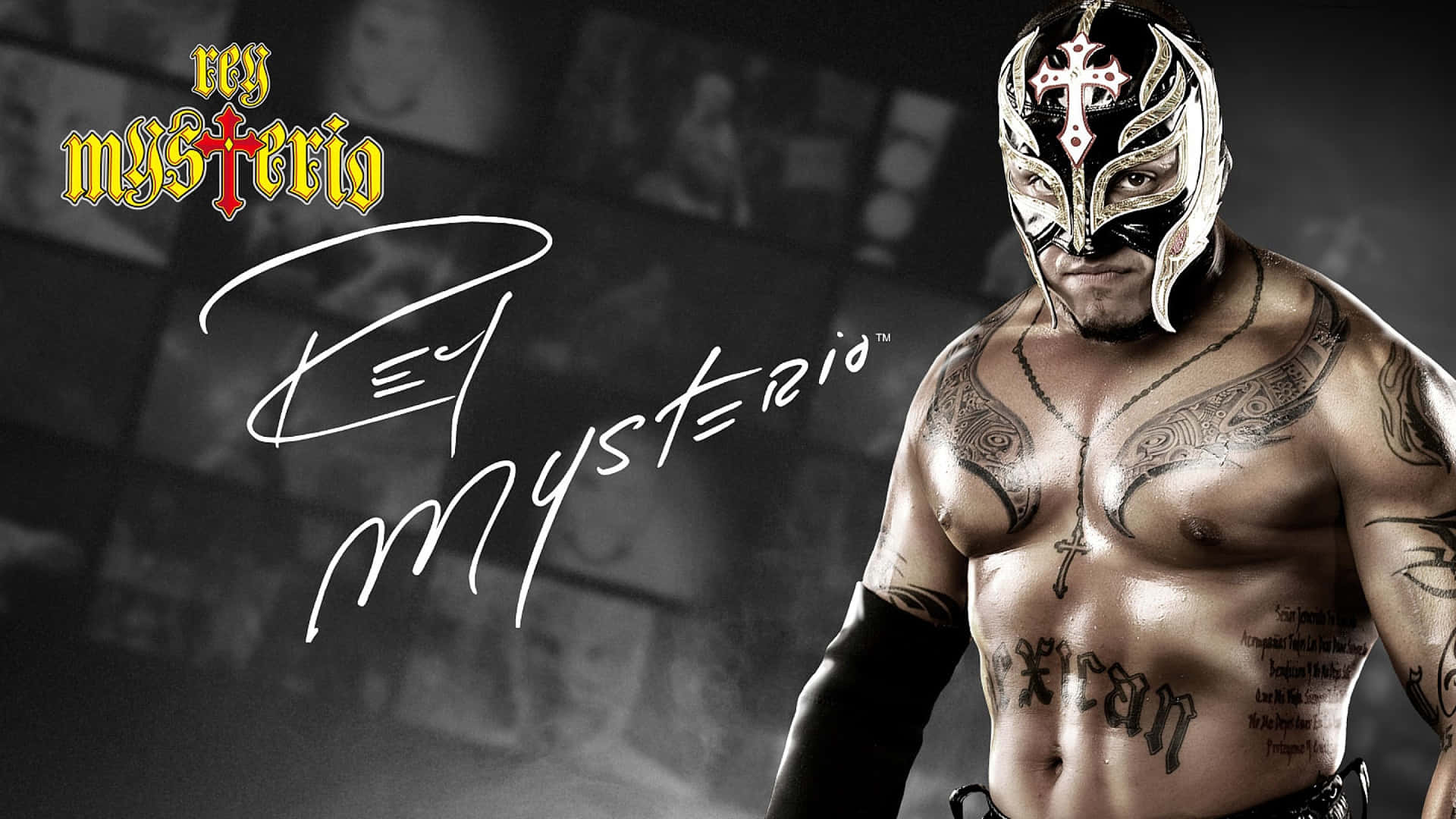 Black Rey Mysterio Cool Wwe Background Background