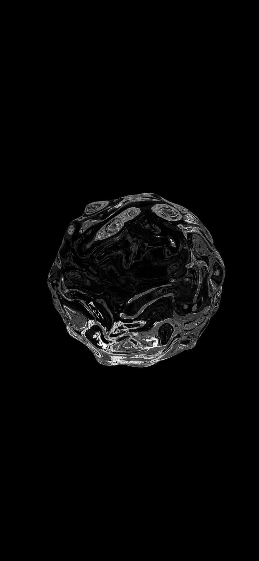 Black Rough Sphere Iphone Live Background