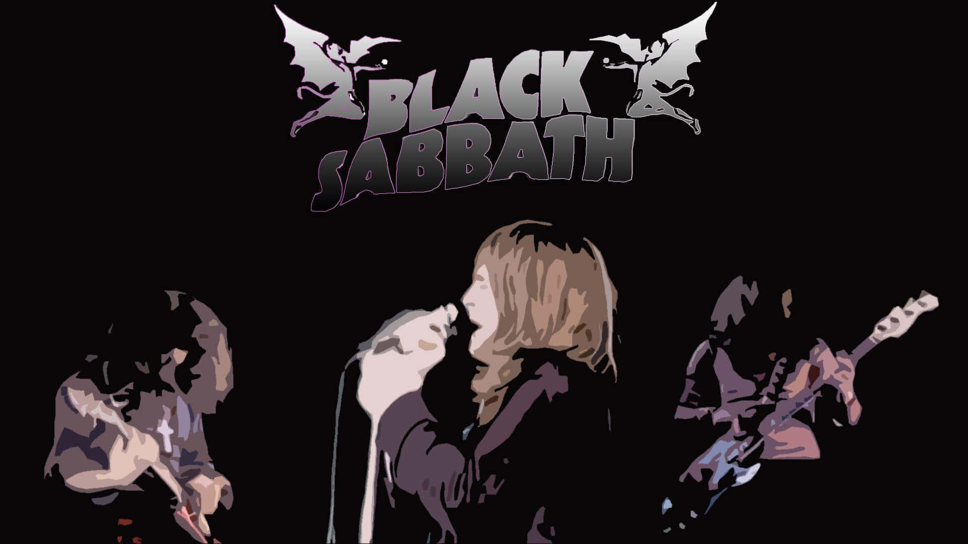 Black Sabbath Band Performance Art Background