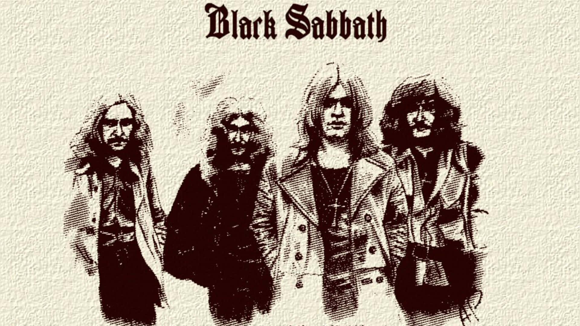 Black Sabbath Classic Band Illustration Background