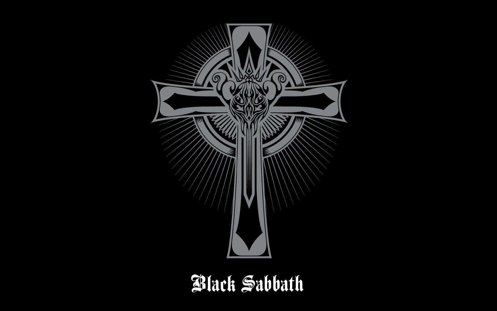 Black Sabbath Cross Logo Background