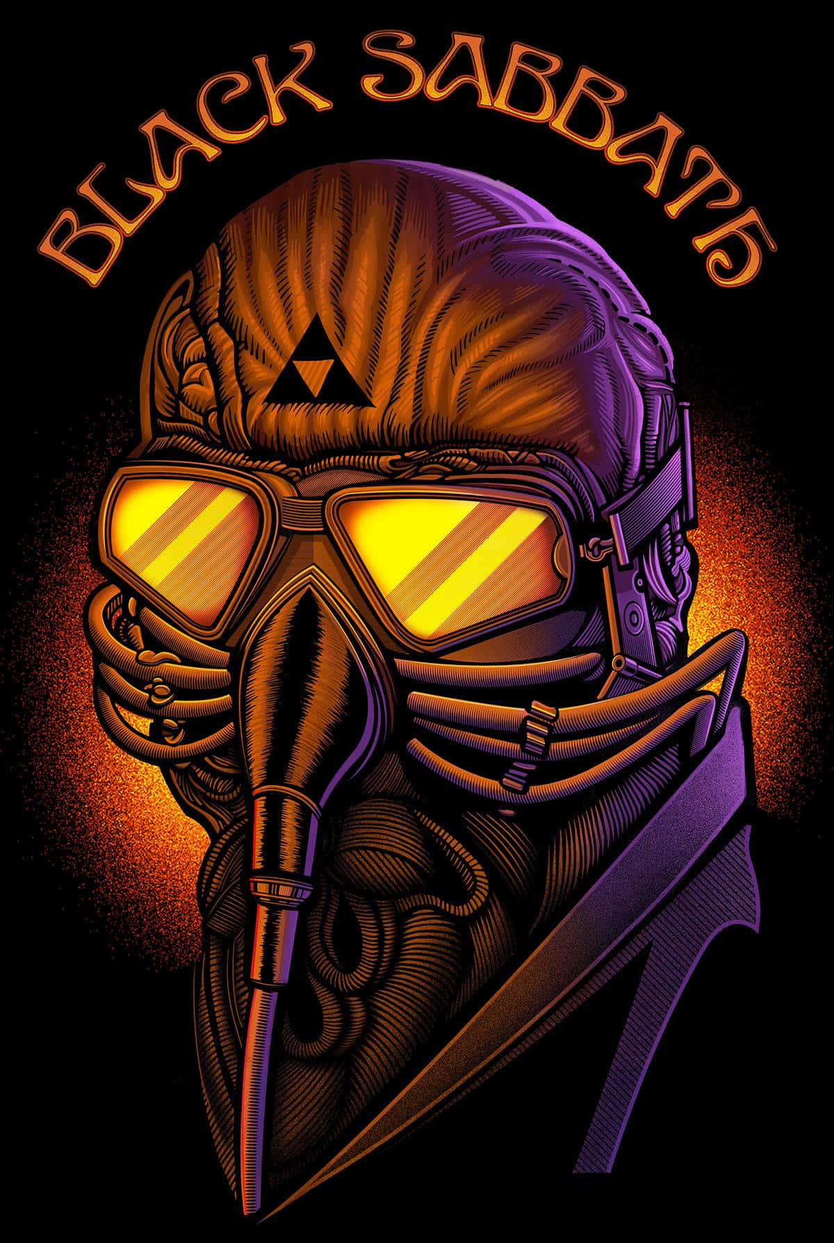 Black Sabbath Futuristic Pilot Artwork Background