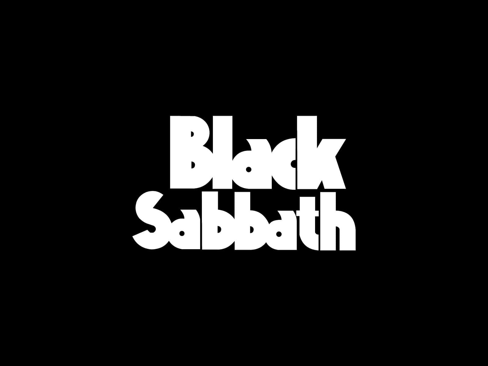 Black Sabbath Logoon Black Background Background