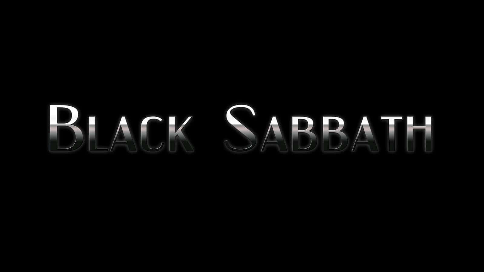 Black Sabbath Logoon Black Background Background