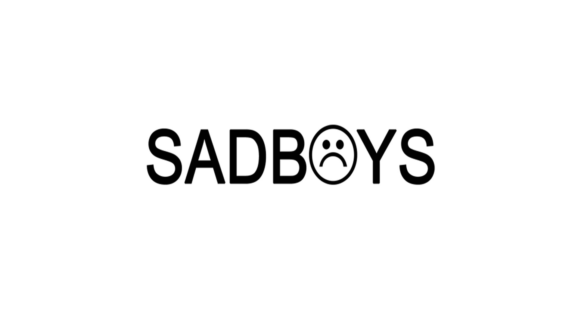 Black Sad Boys Text Background