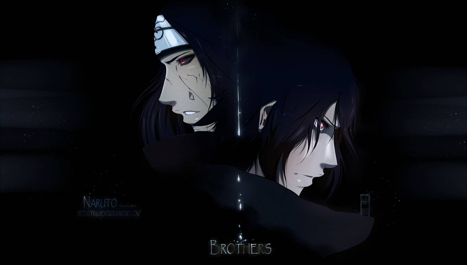 Black Sasuke And Itachi Uchiha Background