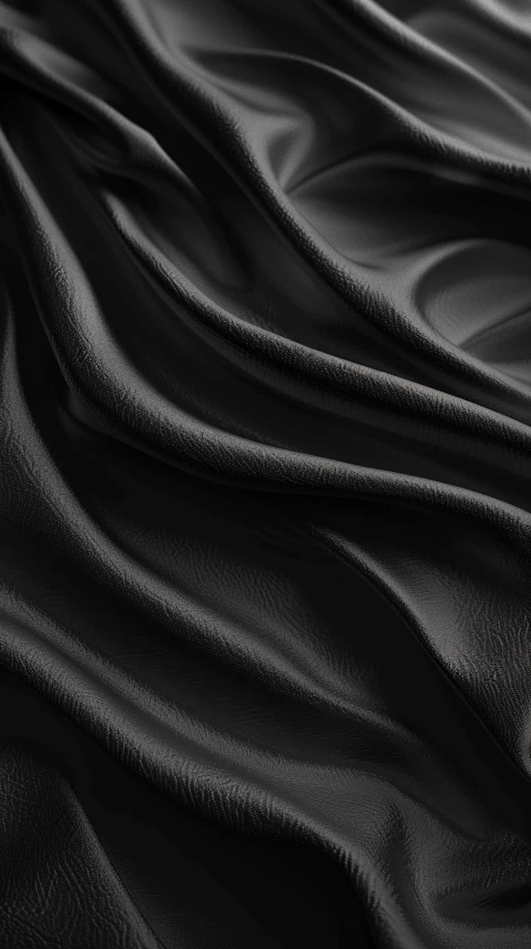 Black Satin Fabric Texture Background