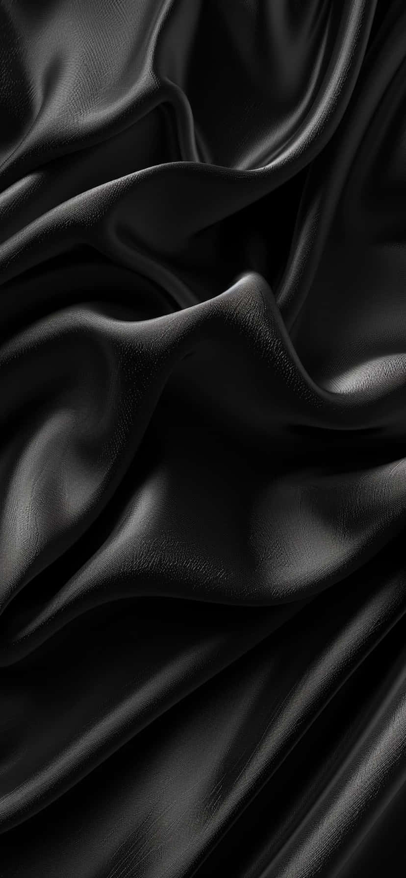 Black Satin Fabric Texture Background
