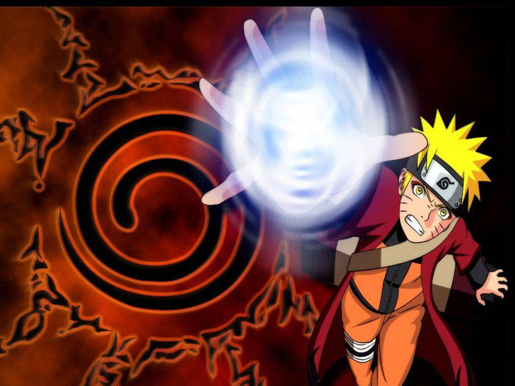 Black Seal Naruto With Rasengan Background