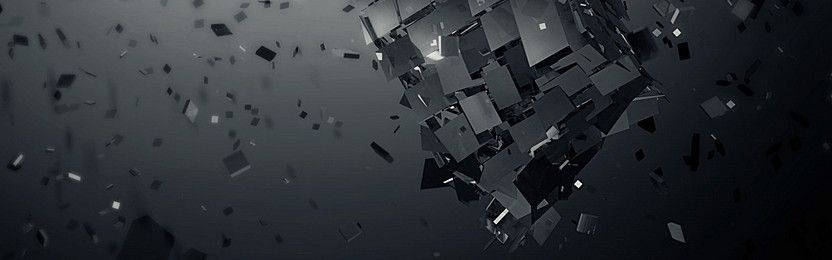 Black Shapes Linkedin Banner Background