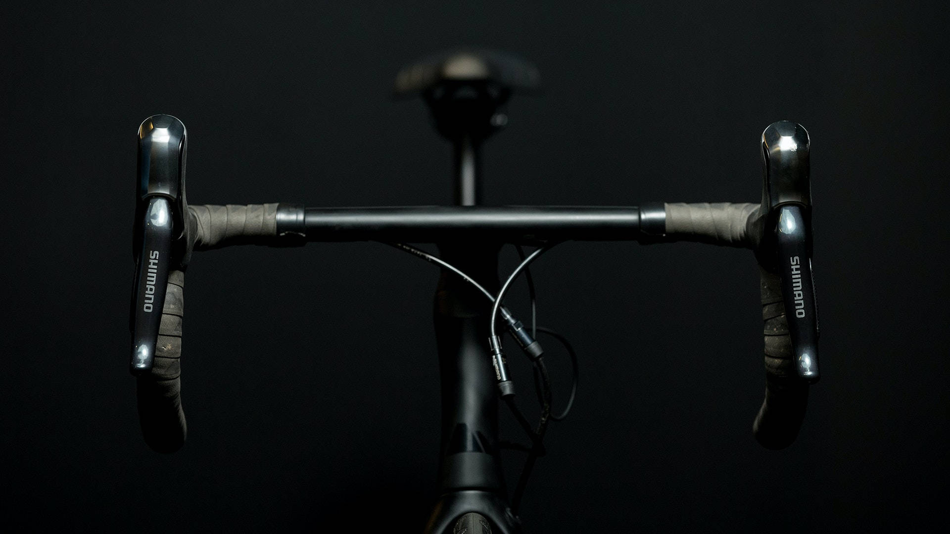 Black Shimano Road Bike Background